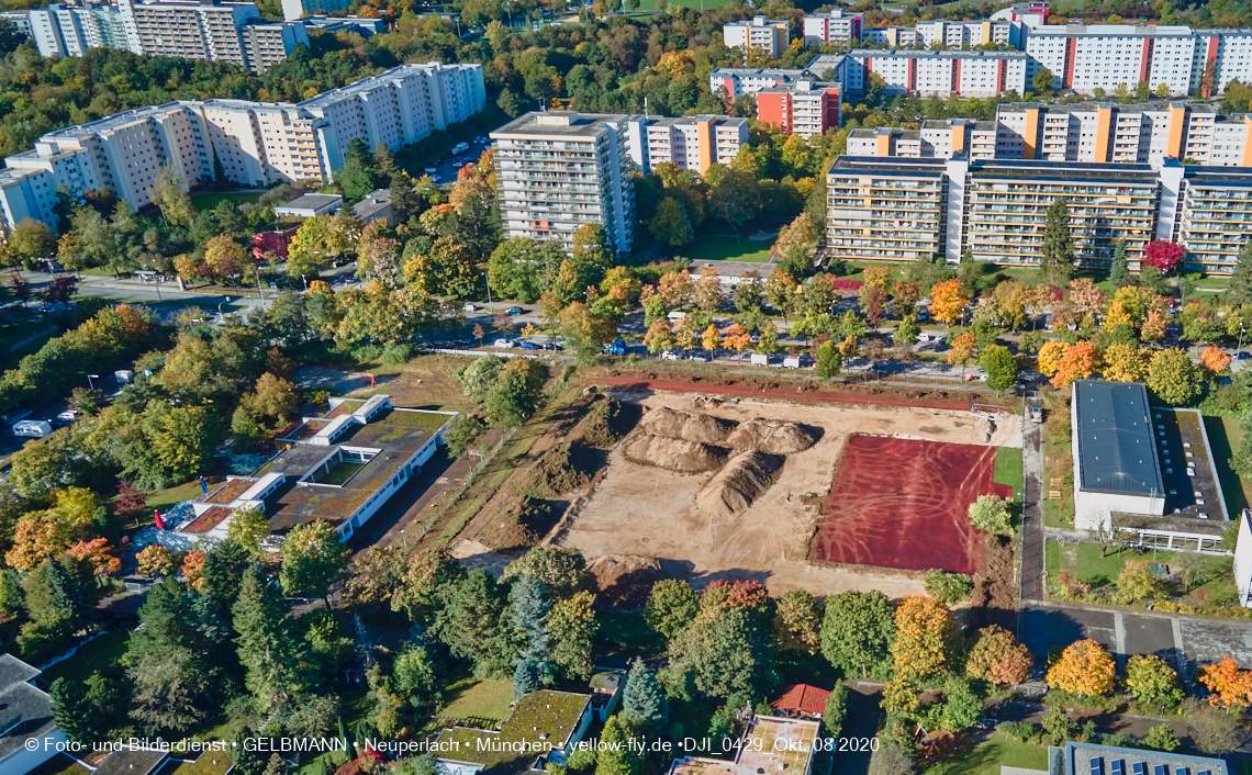 08.10.2020 - Baustelle zur Grundschule am Karl-Marx-Ring in Neuperlach